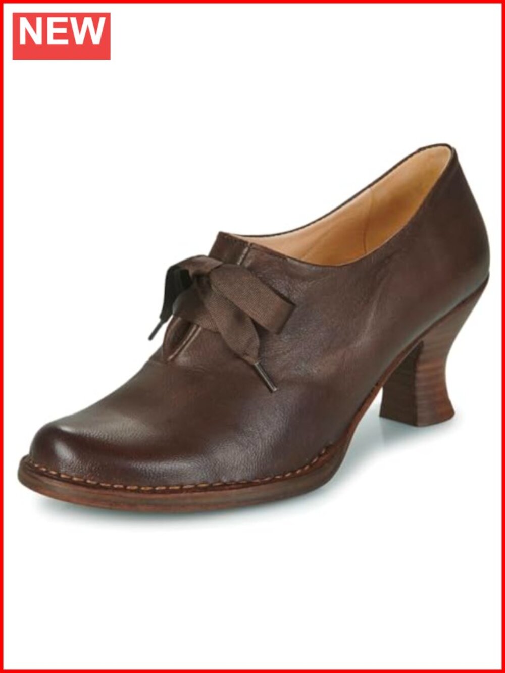 Women's Kitten Heel Oxford Loafers Round Toe Lace Up Dress Shoes